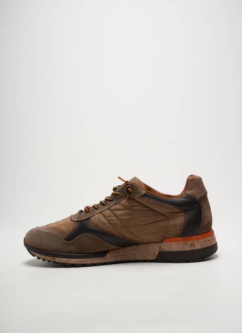 Baskets fermeture elastique bout rond marron CETTI homme
