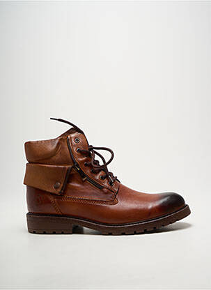 Bottines/boots fermeture zip et lacets talon bas marron KDOPA homme