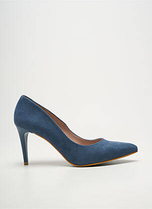 Escarpins bout pointu talon de 7 à 9cm bleu GIULIA femme