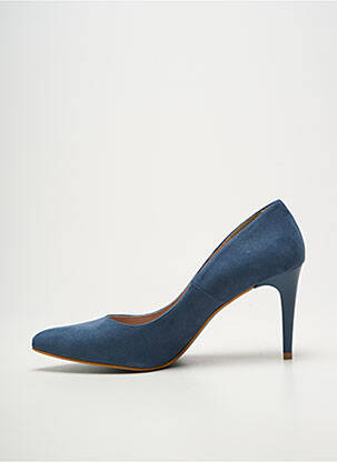 Escarpins bout pointu talon de 7 à 9cm bleu GIULIA femme