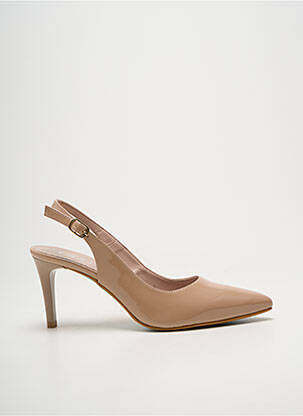 Escarpins fermeture boucle(s) talon de 7 à 9cm beige GIULIA femme
