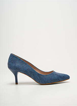 Escarpins bout pointu talon de 4 à 6cm bleu GIULIA femme