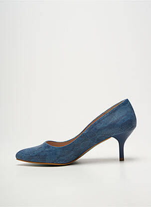 Escarpins bout pointu talon de 4 à 6cm bleu GIULIA femme