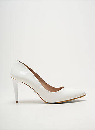 Escarpins matière lisse talon de 7 à 9cm blanc GIULIA femme