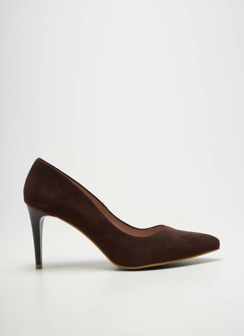 Escarpins bout pointu talon de 7 à 9cm marron GIULIA femme