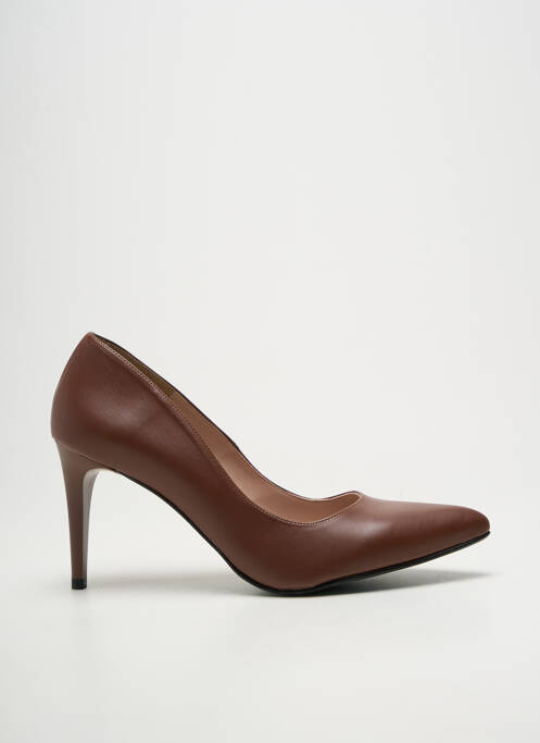 Escarpins bout pointu talon de 7 à 9cm marron GIULIA femme