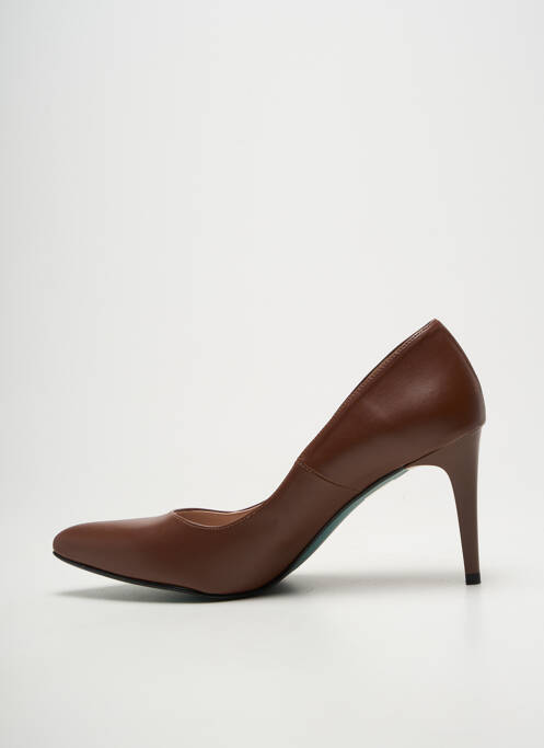 Escarpins bout pointu talon de 7 à 9cm marron GIULIA femme