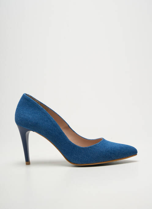 Escarpins bout pointu talon de 7 à 9cm bleu GIULIA femme