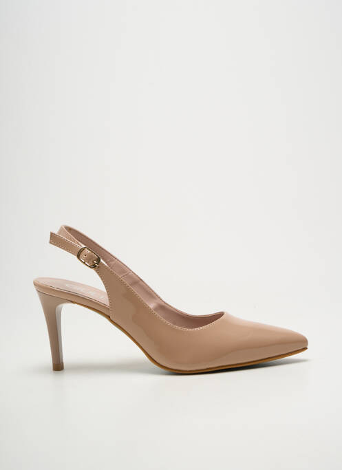 Escarpins fermeture boucle(s) talon de 7 à 9cm beige GIULIA femme