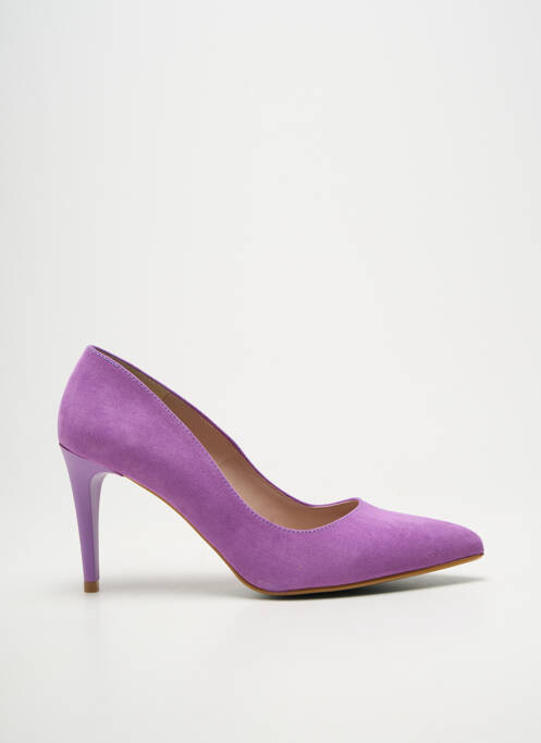 Escarpins bout pointu talon de 7 à 9cm violet GIULIA femme