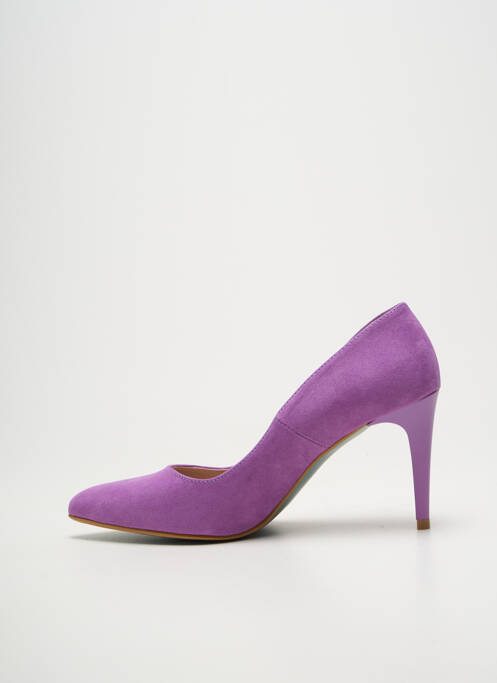 Escarpins bout pointu talon de 7 à 9cm violet GIULIA femme