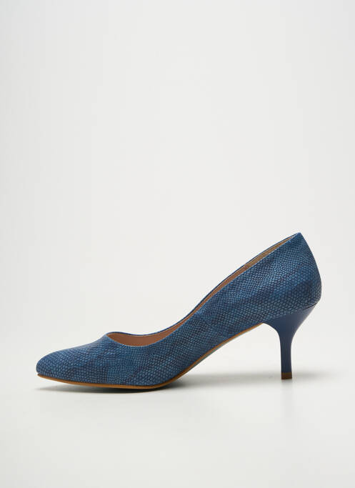 Escarpins bout pointu talon de 4 à 6cm bleu GIULIA femme