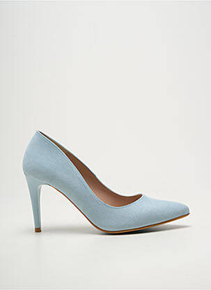 Escarpins bout pointu talon de 7 à 9cm bleu GIULIA femme