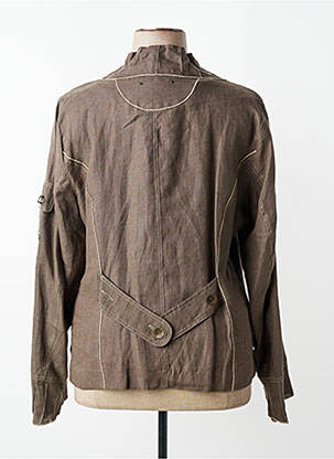 Veste casual coupe droite marron FRED SABATIER femme
