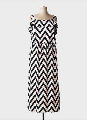 Robe longue sans manche sans manche noir MARBLE femme