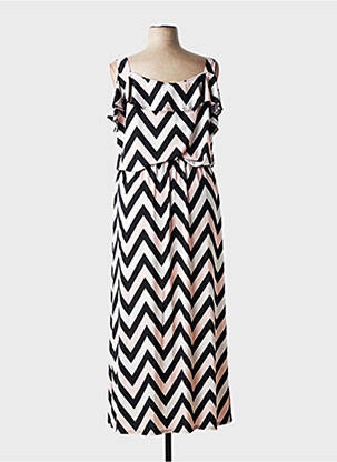 Robe longue sans manche sans manche noir MARBLE femme