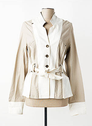 Veste casual coupe cintrée beige FRED SABATIER femme
