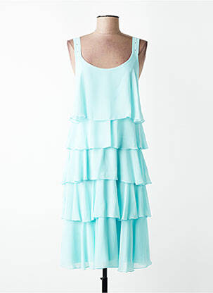 Robe mi-longue sans manche sans manche bleu BLEU D'AZUR femme