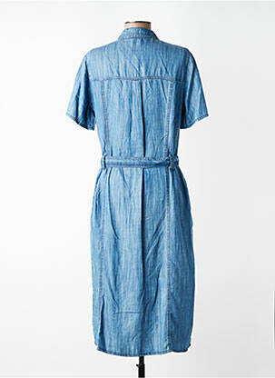 Robe mi-longue manches courtes manches courtes bleu BARBARA LEBEK femme
