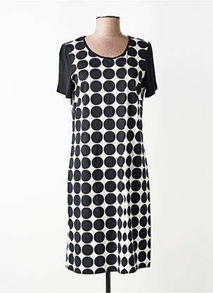 Robe mi-longue manches courtes manches courtes noir MERI & ESCA femme