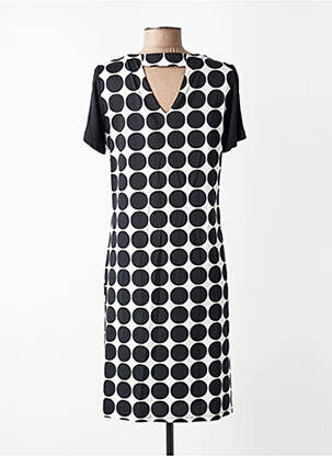 Robe mi-longue manches courtes manches courtes noir MERI & ESCA femme