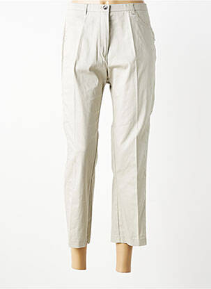Pantalon 7/8 stretch taille normale beige JEAN GABRIEL femme