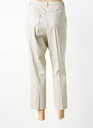 Pantalon 7/8 stretch taille normale beige JEAN GABRIEL femme