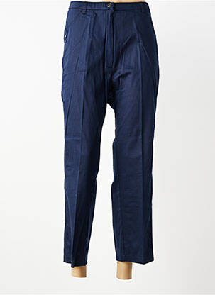 Pantalon 7/8 stretch taille normale bleu JEAN GABRIEL femme