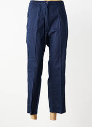 Pantalon 7/8 stretch taille normale bleu JEAN GABRIEL femme