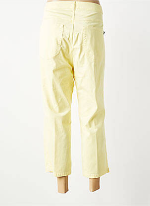Pantalon 7/8 stretch taille normale jaune JEAN GABRIEL femme