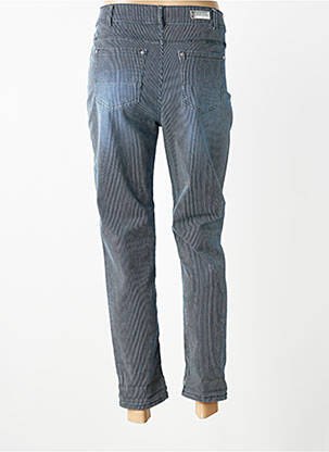 Pantalon 7/8 stretch taille normale bleu ANNA MONTANA femme