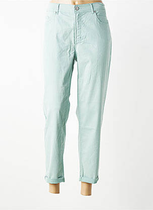 Pantalon 7/8 stretch taille normale bleu ANNA MONTANA femme
