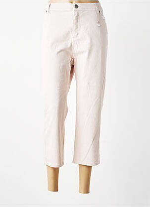 Pantacourt stretch taille normale rose ANNA MONTANA femme
