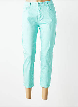 Pantacourt stretch taille normale bleu GEVANA femme