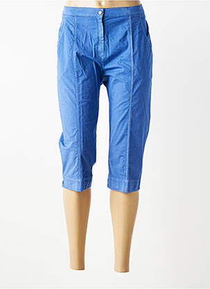 Pantacourt stretch taille normale bleu GUY DUBOUIS femme