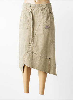 Jupe mi-longue stretch vert FRED SABATIER femme