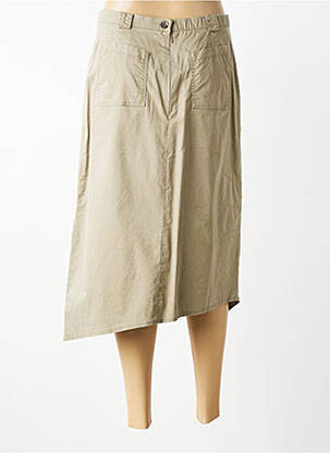 Jupe mi-longue stretch vert FRED SABATIER femme