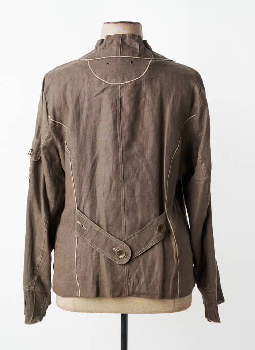 Veste casual coupe droite marron FRED SABATIER femme
