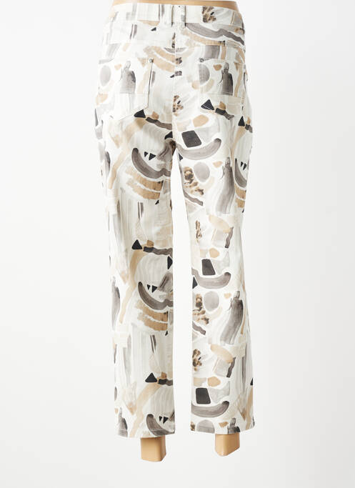 Pantalon 7/8 stretch taille normale beige ANNA MONTANA femme