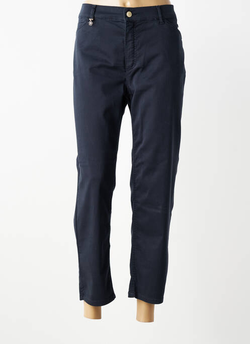 Pantalon 7/8 stretch taille normale bleu ANNA MONTANA femme