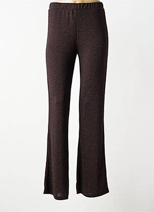 Pantalon flare taille élastique marron VERO MODA femme