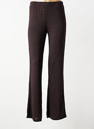Pantalon flare taille élastique marron VERO MODA femme