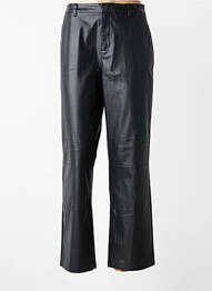 Pantalon droit fermeture zippée sous rabat avec crochet noir VERO MODA femme