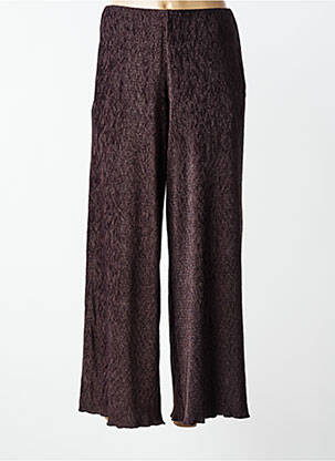 Pantalon droit taille élastique marron AWARE femme
