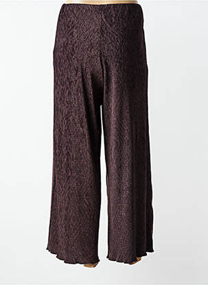Pantalon droit taille élastique marron AWARE femme