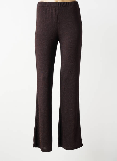 Pantalon flare taille élastique marron VERO MODA femme