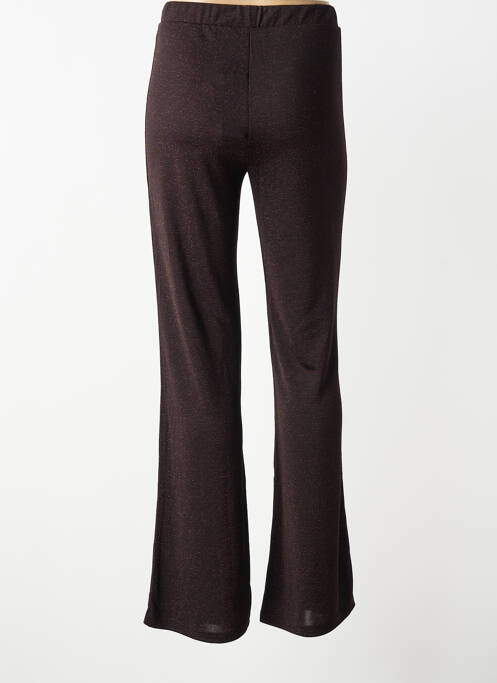 Pantalon flare taille élastique marron VERO MODA femme