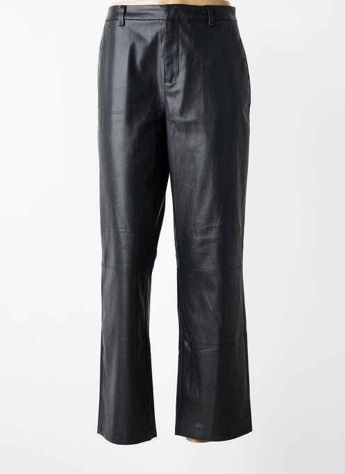 Pantalon droit fermeture zippée sous rabat avec crochet noir VERO MODA femme