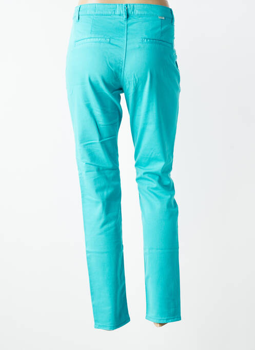 Pantalon chino tissage popeline taille normale bleu clair HAPPY femme