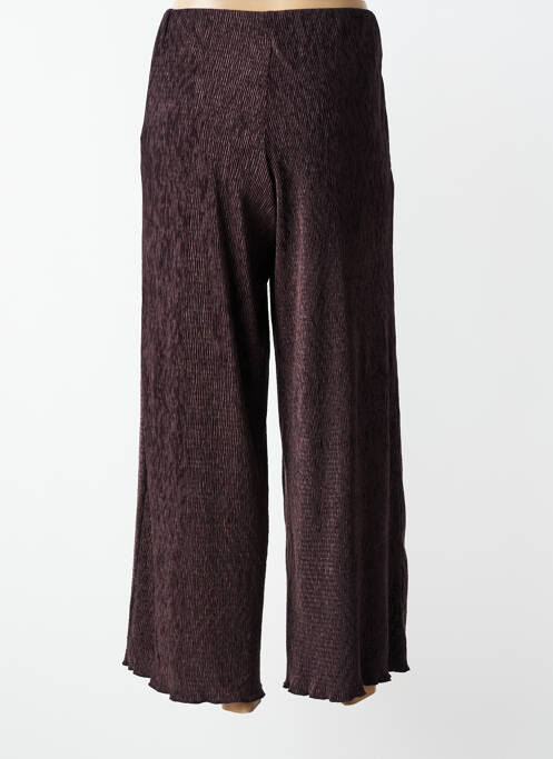 Pantalon droit taille élastique marron AWARE femme